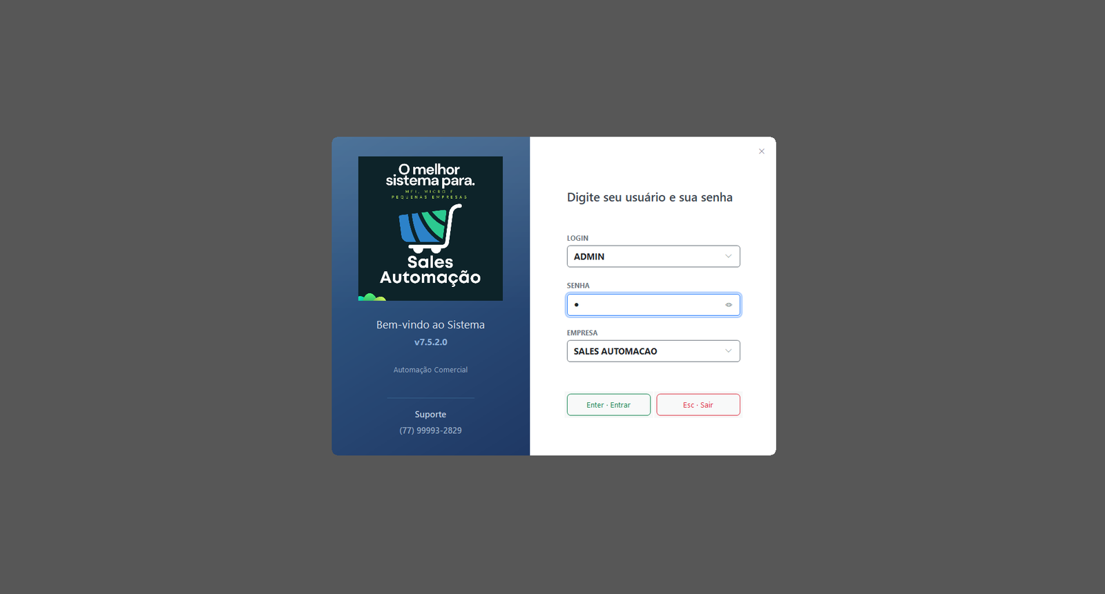 Tela de Login